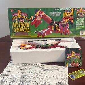 Vintage 1994 Mighty Morphin Power Rangers Red Dragon Thunderzord (orig. pkg).